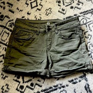Green army shorts